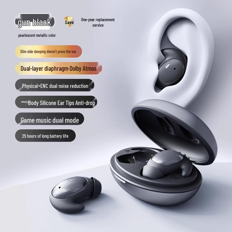 In-Ear Bluetooth Sleep Earbuds: Noise-Canceling, ASMR-Friendly, Comfortable for Side Sleepers, Wireless Earphones.