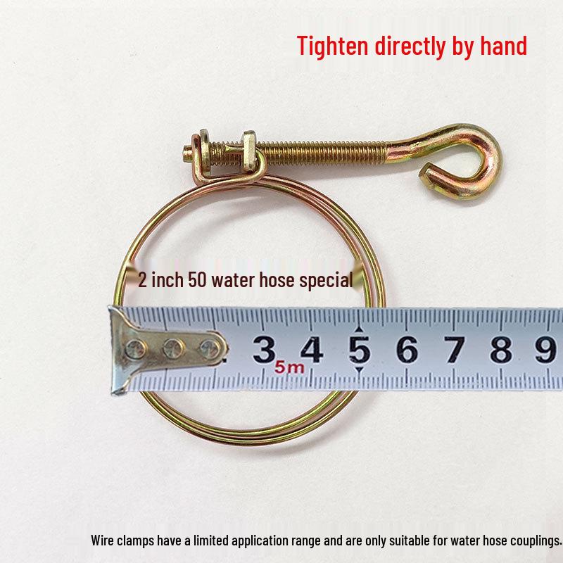 Hand-Tightened Galvanized Steel Hose Clamp for 2.5-3 Inch Pipes