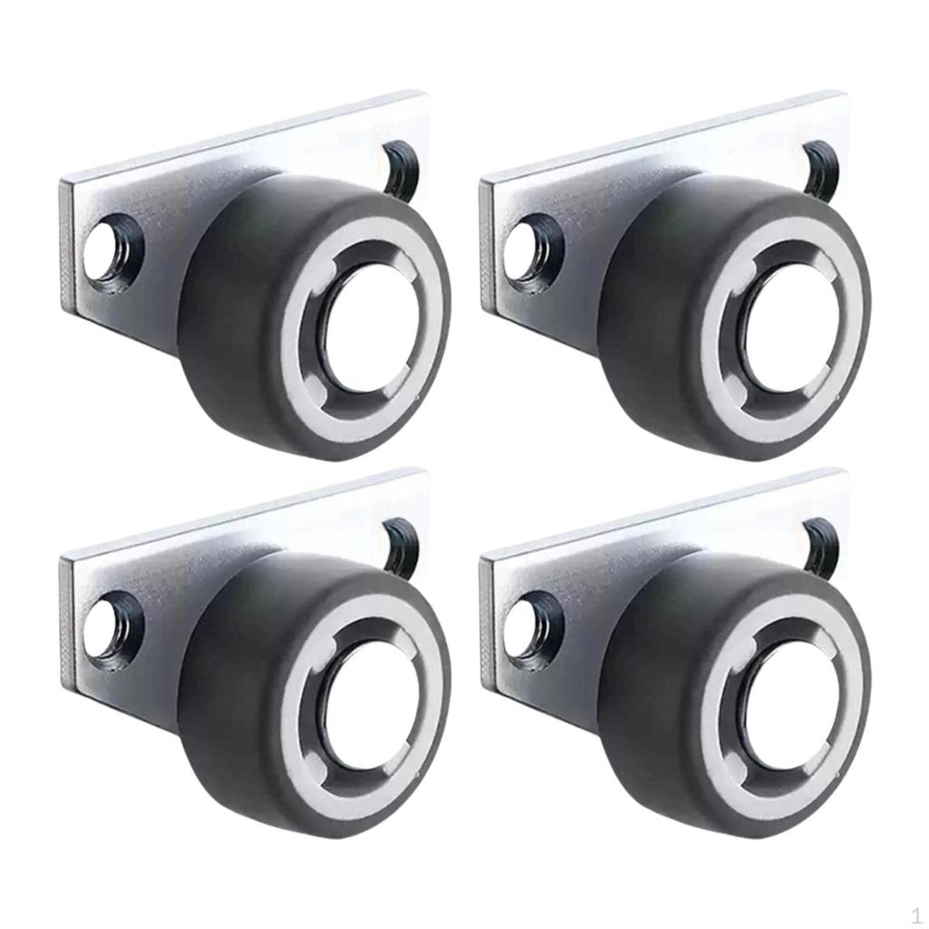 4 Heavy Duty Easy Install Silent Replacement Door Wheels for Cabinet, Wooden Door.