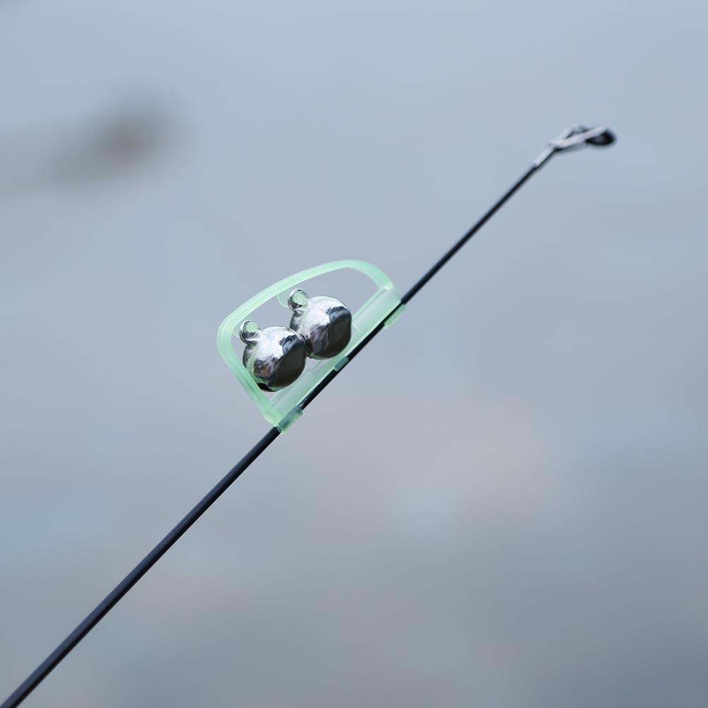 Fluorescent Fishing Rod Pole Tip Clip Twin Bell Alarm Alert Night Ring