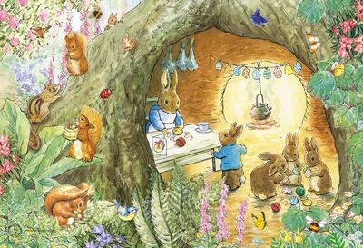 Epoch Jigsaw Puzzle Peter Colorful Spring with and Score Ticket 300-Piece Rabbit™ (26x38cm) 26-339s Glue, Spatula,