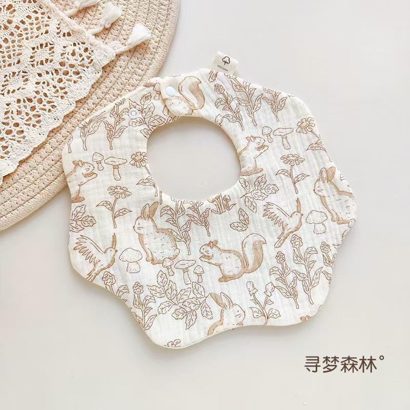 Baby Cotton Gauze Waterproof Bib Soft Breathable Newborn Drool Catcher Gentle On Skin Daily Care Essential For Infants