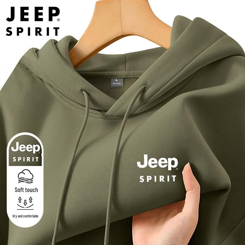 

JEEP SPIRIT Men s 2025 Autumn/Winter Loose Hooded Sweatshirt 2XL
