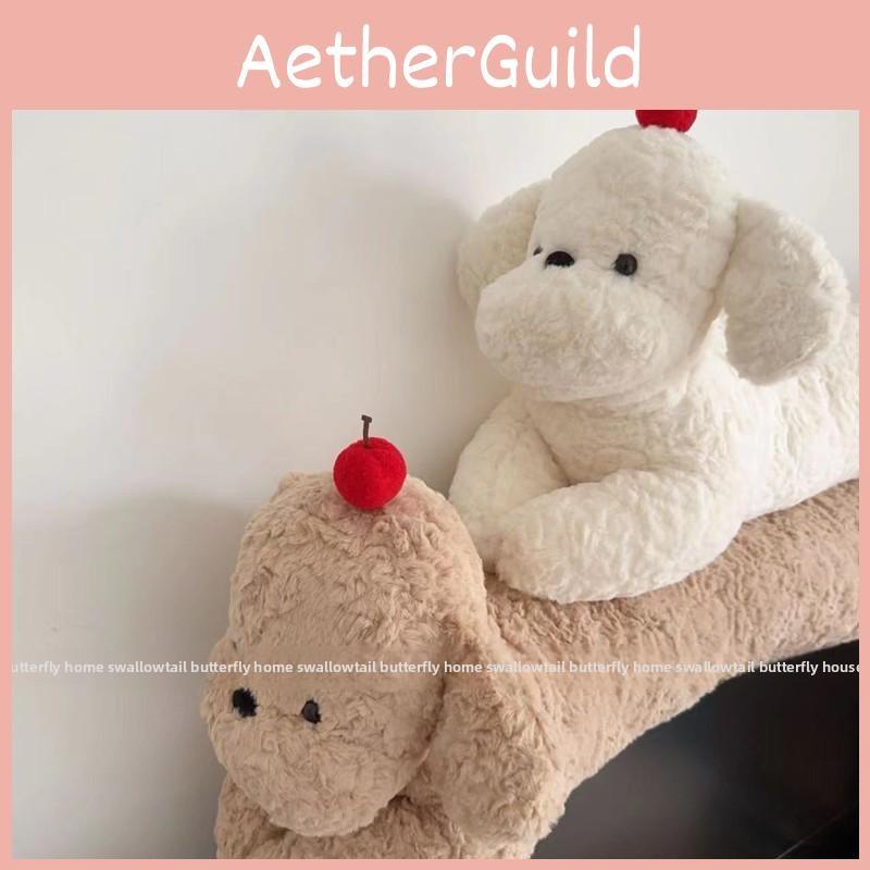 Cute Cherry Puppy Plush Cushion With Soft Cover For Home Decor