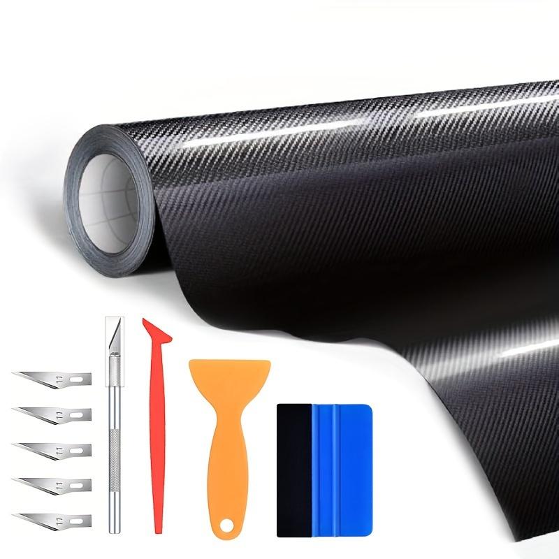 

Self Adhesive 6D Carbon Fiber Vinyl Wrap 20x152cm With Tools For Auto Motorbike Phone Interior Exterior Decor чёрный