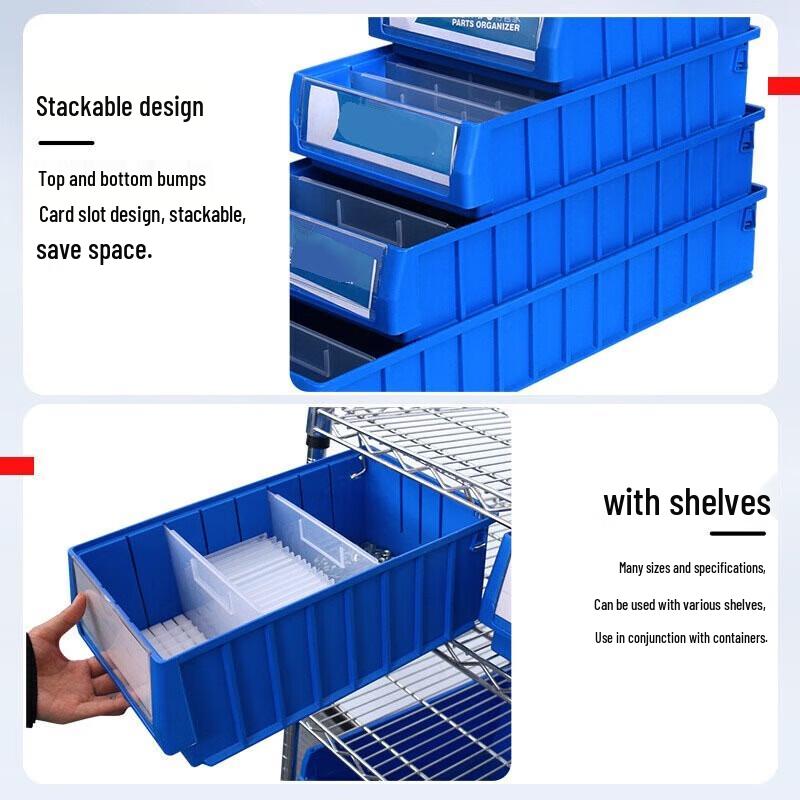 SPACEXPERT Divided Rectangular Tool Storage Box