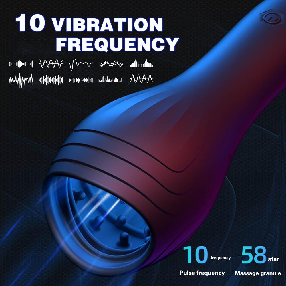 10 Modes Penis Delay Trainer Vibrator Male Masturbator Automatic Oral Climax Sex Glans Stimulate Massager Adult Sex Toy for Men Waterproof Masturbator