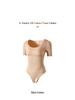 Butt-Lifting, Waist-Cinching, Tummy-Flattening Seamless Short-Sleeved Thong Shapewear Bodysuit
