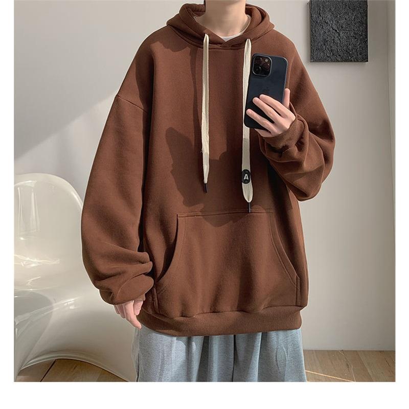 Big Drawstring Hooded Sweatshirt Autumn Loose Casual Versatile Top Trendy Brand Ins Hong Kong Style Pullover