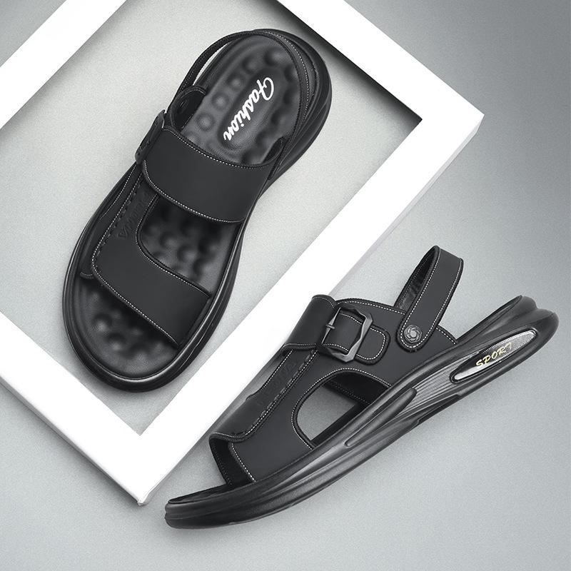Sandals men's summer men's non-slip casual leather shoes sports driving business slippers men's shoes beach