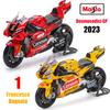 Maisto 1:18 2023 Zespół Ducati Lenovo #1 Bagnaia Kierowca Mistrz Moto GP Wyścigowy stop odlewniczy Model motocykla Kolekcja prezent zabawka