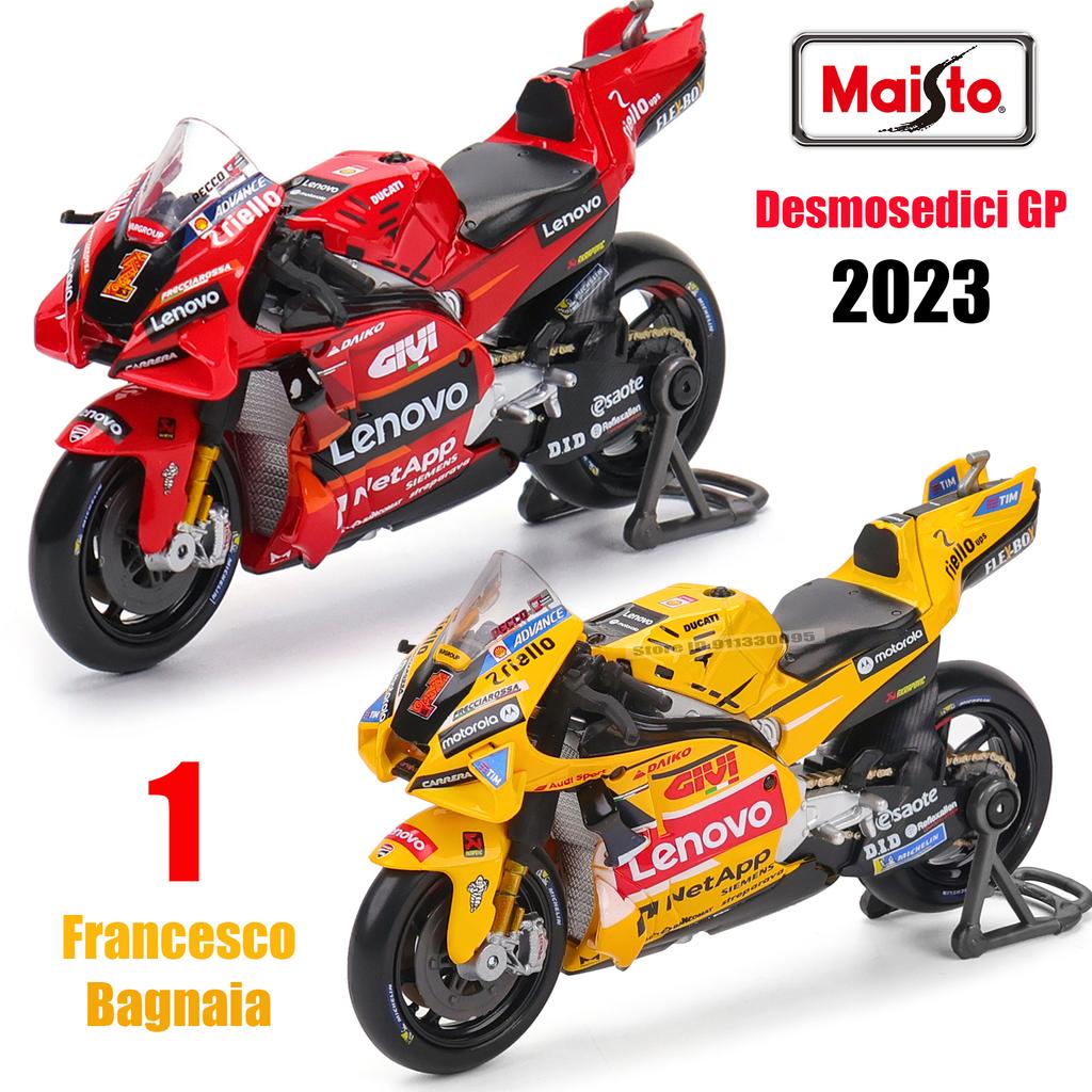Maisto 1:18 2023 Ducati Lenovo Team #1 Bagnaia Campione pilota Moto GP Racing lega di alluminio pressofusa modello motocicletta collezione regalo giocattolo