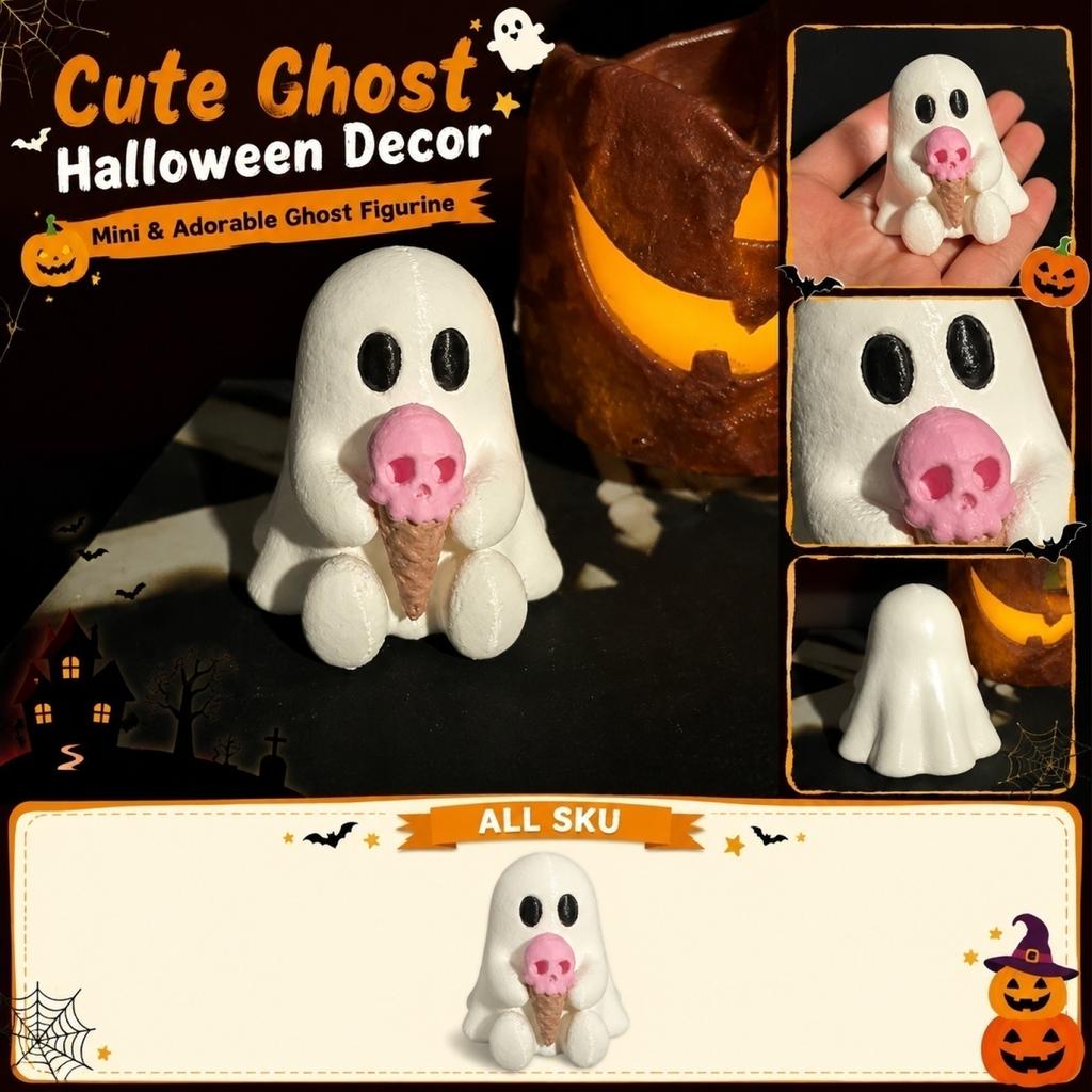 Mini Figurine Halloween Decorative Statue Resin Ornament for Tabletop Desk Shelf Party Home Decoration
