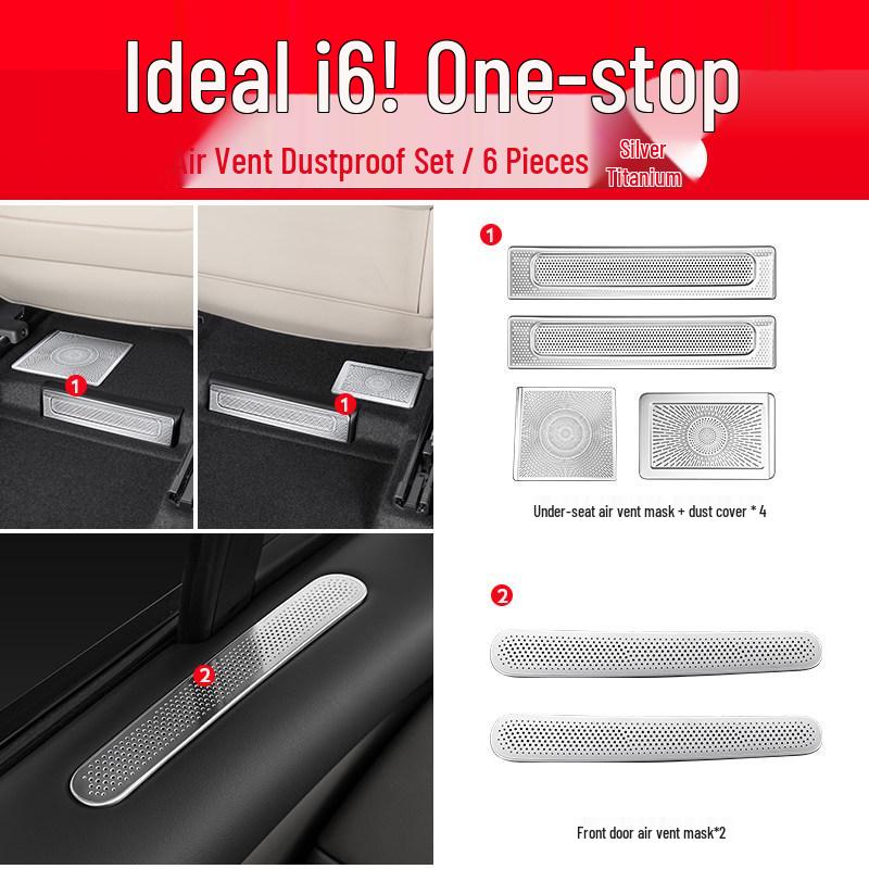 Ideal I6 Under-Seat Vent Mask: Dustproof, Anti-Clogging Car Interior Accessory