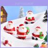 Entzückende Harz-Schneemann- und Weihnachtsmann-Figuren für DIY-Miniatur-Weihnachtsszenen