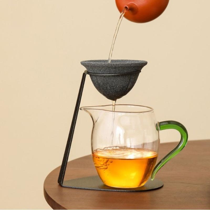 New Heat Resistant Ceramic Microporous Tea Strainer Set Suitable For Brewing Tea Coffee Reusable Easy To Clean New Year'S Gift