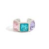 Colorful Crystal Ear Clip Light Luxury Geometric Ear Clip Durable Cartilage Earring  Festival Gift