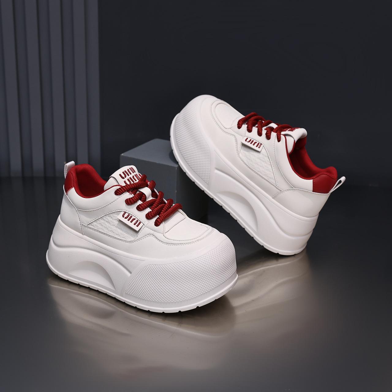 

Thick sole heightening spring and autumn muffin board shoes casual sports bread shoes velvet 35