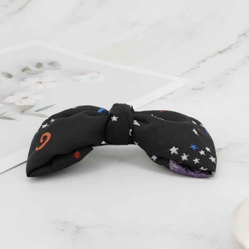 MAIA Milky Way Star Jacquard Hair Ribbon Pin - Purple