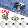 6/12pcs-Button Pins Loose Jeans No Sew Instant Replacement Snap Tack Button Ceryvop Reusable Adjustable Metal Pants Tightener
