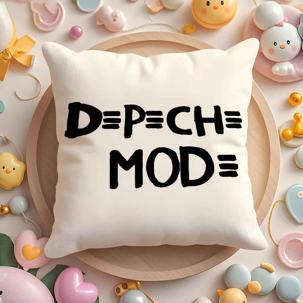 Rock Band D-Depeche Mode Cushion Cover Plush Fabric Soft Double-Sided Printed Sofa Pillow Case Colorfast Home Decor Gift