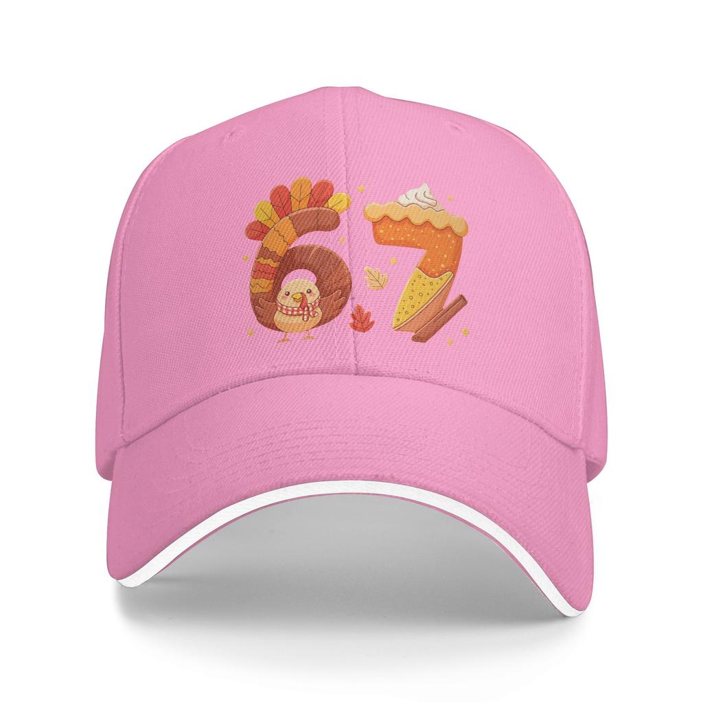 67 Meme Thanksgiving Turkey Day Funny Holiday Six Seven Sun Baseball Cap Summer Men Design Trucker Hat Stylish Baseball Caps