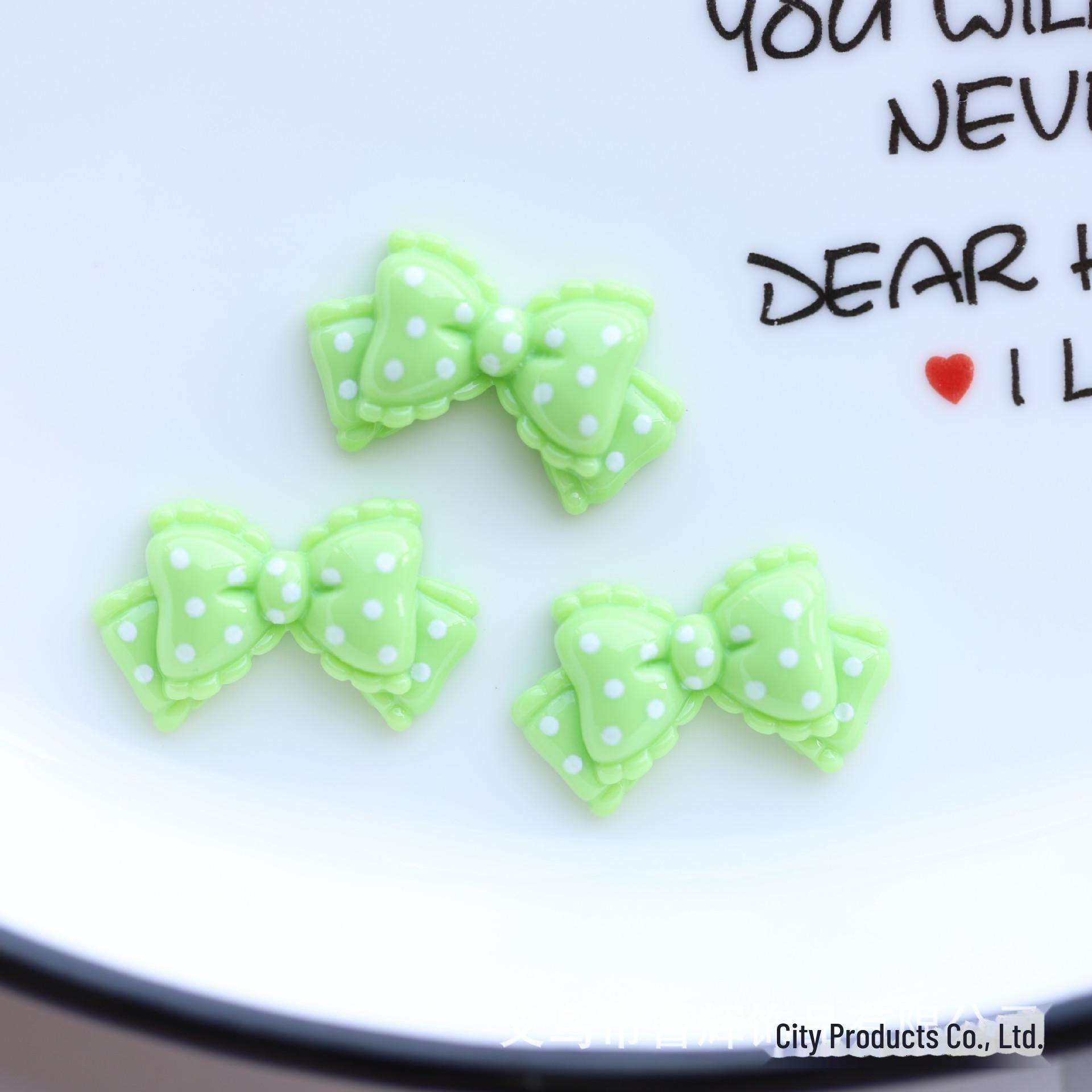 

Украшения из смолы в виде банта в горошек для самостоятельного украшения чехла для телефона Approx. 2.5cm x 1.5cm