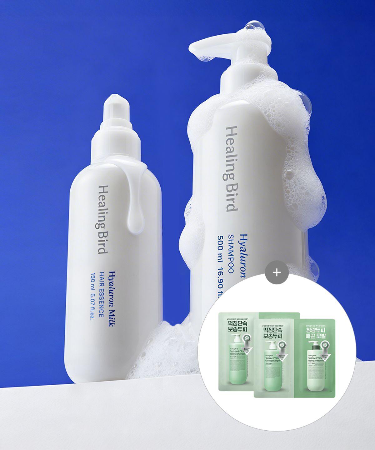 [SET] Hyaluronic Milk Shampoo + Milk Hair Essence Tea Tree Duo Sachets 2EA