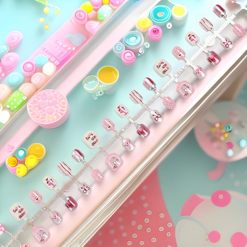 

Nail Art Stickers for Girls (Ages 7-15) - Ice Cream and Rabbit Designs