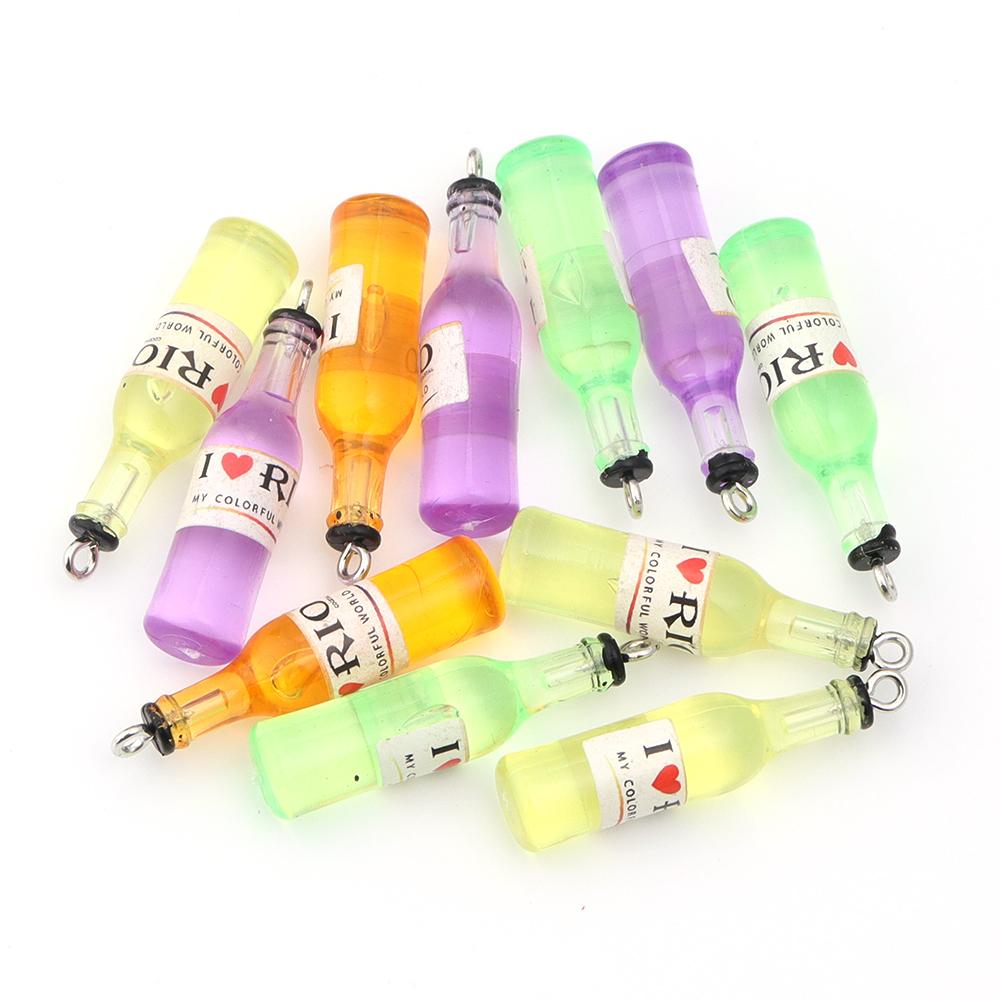 

10Pcs Acrylic Beverage Cup Mini Pendant For Craft Phone Chain Keychain Making Decorative Accessories DIY Cute Jewelry Supplies
