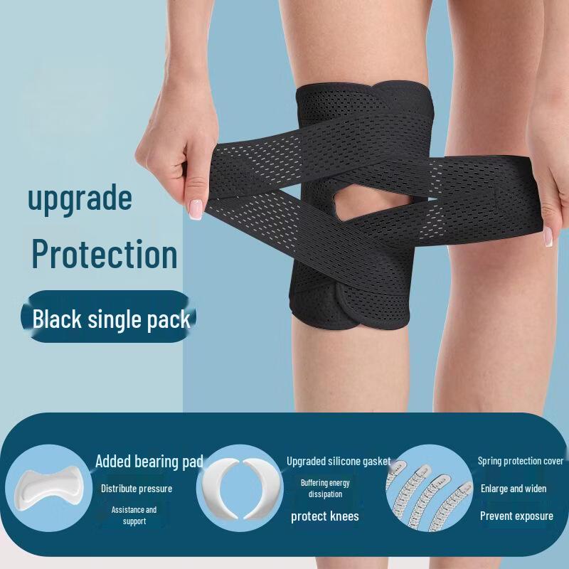Unisex Thin Sports Knee Support Brace чёрный