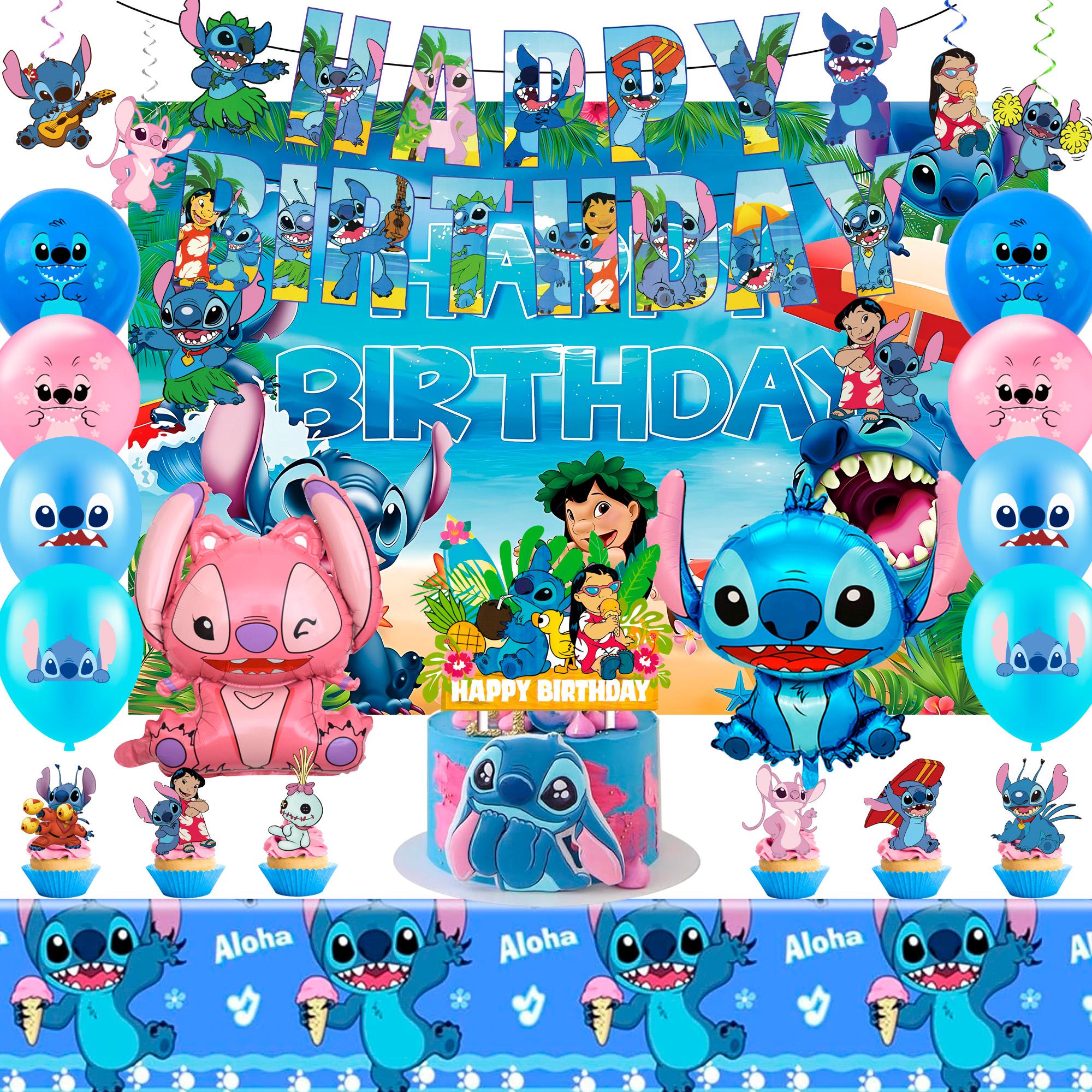 

36Pcs Cartoon Birthday Party Supplies, Cartoon Party Decors - Cartoon Balloons Tablecloth Banners Cupcake Toppers Backdrop etc. Cartoon Party Decors розовый/синий