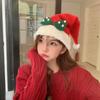 Bow Christmas Sequin Hat Merry Christmas Decoration Red Plush Hat Fashion Santa Claus Hat  Children