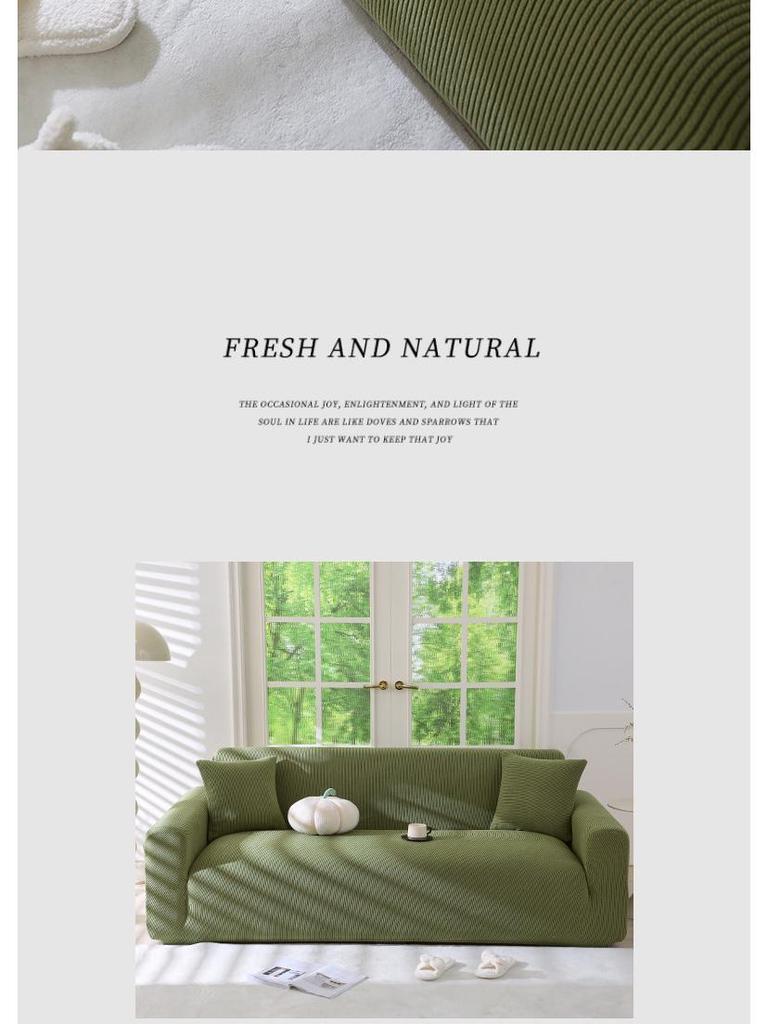 2025 Universal Stretch Thickened Corduroy Sofa Cover - Dustproof, Protective, Full Wrap, All-Season