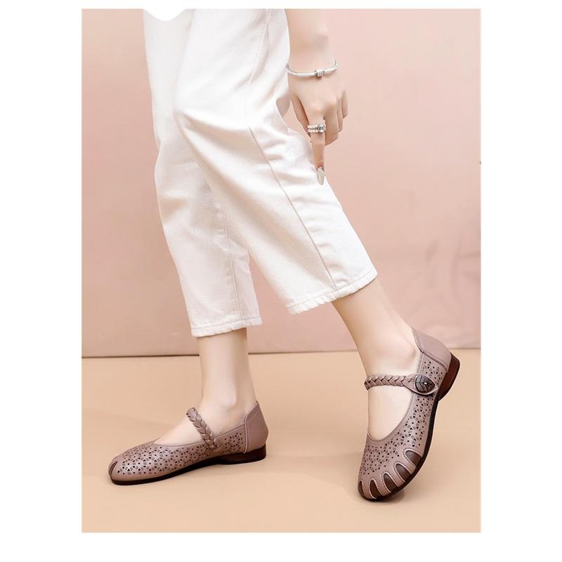 Summer Hollow Soft Sole Soft Leather Sandals