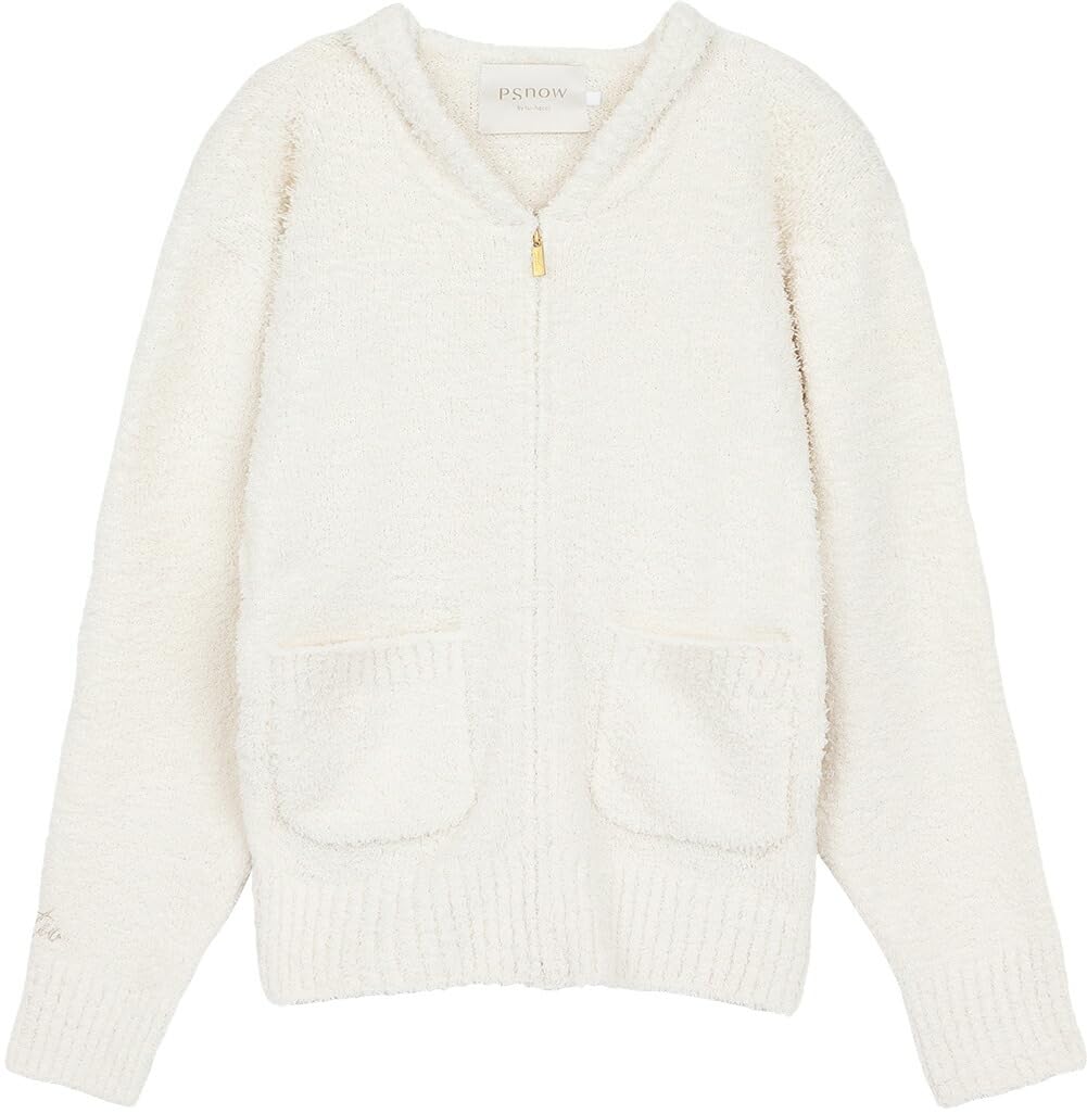 

Две пушистые зимние пижамы Hatch с длинными и рубчатыми рукавами, идеально подходящие для тепла и идеальные для Рождества, стильные и r247 F цвета слоновой кости, женские на молнии с карманами, слоновая кость