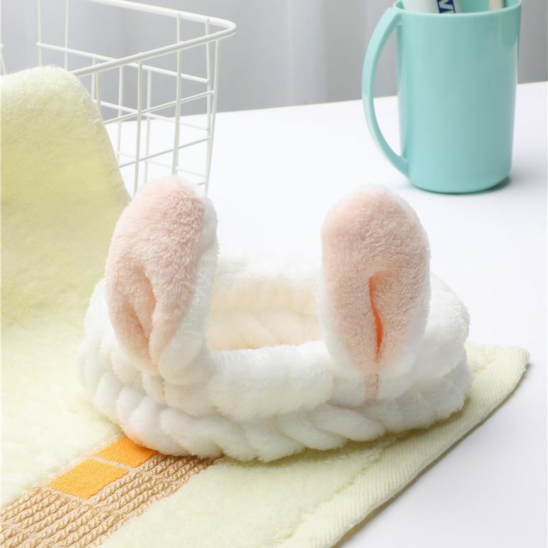 

Эластичный кошачий макияж маска для лица повязка на голову спортивный шарф челка шарф повязка на голову Rabbit ears белый