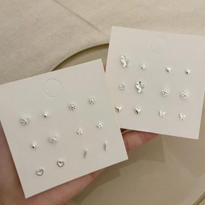 Earrings S925 Mini Cubic Pearl Butterfly Heart Star Wreath 2