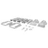 4 Sets 8 Inch Galvanized Swivel Top Bunk Bracket Kit with Hardware for 3inx3in Boat Trailer Crossmember Square U Bolts