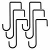 6pcs Solid Iron Fence Hooks Black 6 Inch Length Patio Hooks No Screw Needed Durable Metal Hangers Backyard