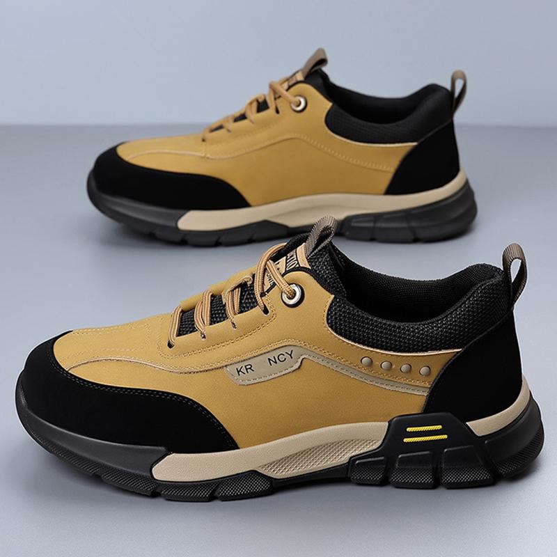 Men Leather Casual Shoes Outdoor Men's Casual Sneakers Male Comfort Lace Up Flats Sneakers Platform Concise Walking Men's Shoes