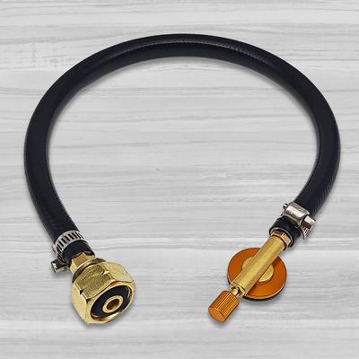 Outdoor Camping Gas Stove Gas Refill Adapter Copper Gas Flat Tank Coupler Adaptor Valve Braided Hose Gas Adapter Connection Hose
