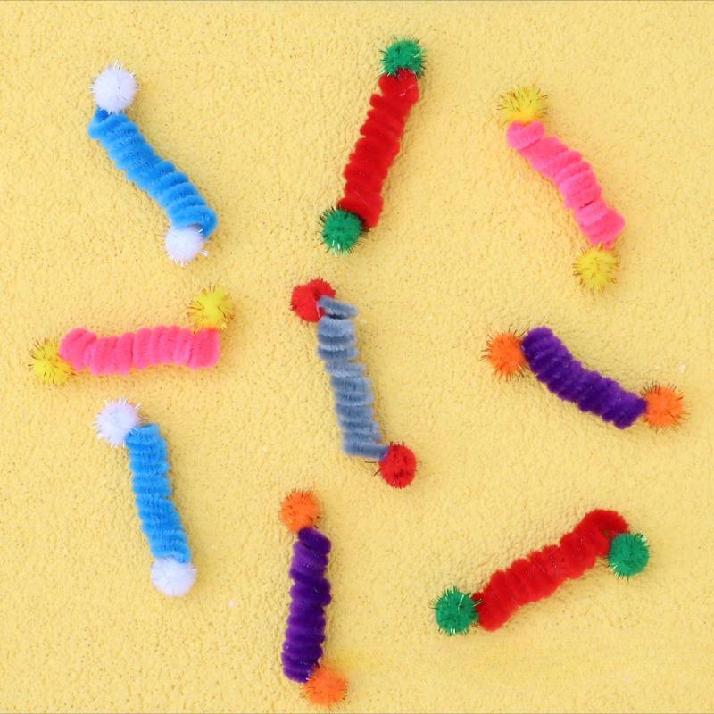 5Pcs/Set Cat Interactive Toy Plush Spring Cat Toy Indoor Colorful Cat chewing Toy Pet Supplies
