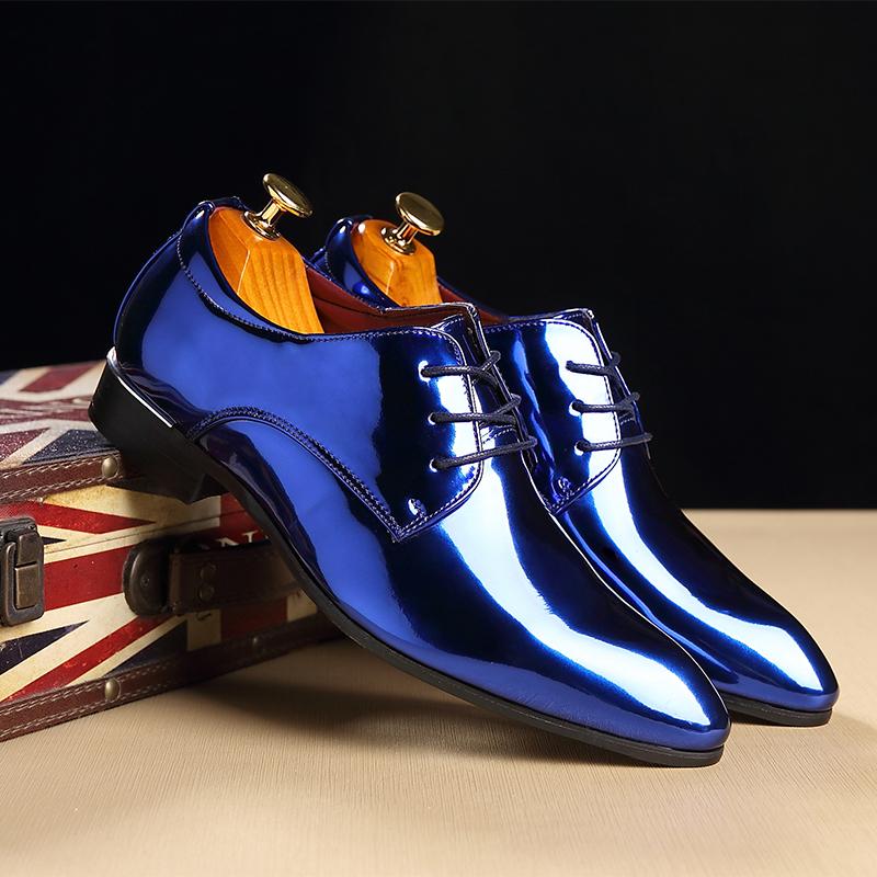 Fashion Men Formal Leather Shoes Black Pointed Toe Men Oxford Shoes  Party Office Business Casual Shoes for Men Lace-Up Mens Dress Shoe