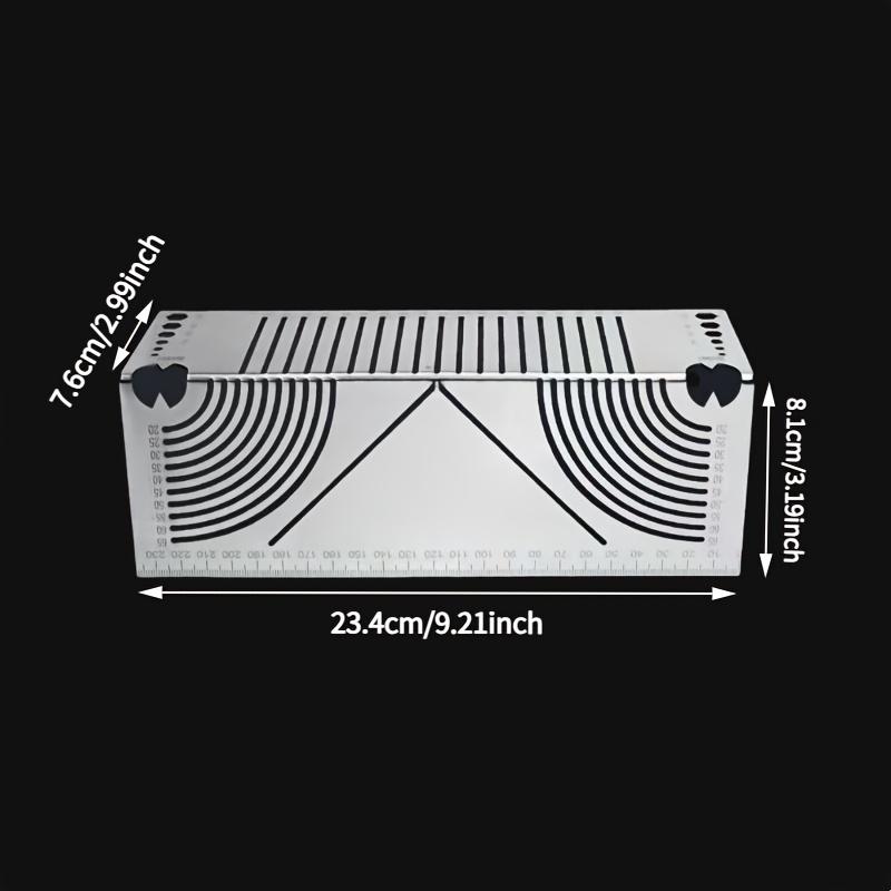 1pc Stainless Steel Bending Radius Tool, Multifunctional Corner Bending Tool, Suitable for Square Pipes, Angle Measurement and Marking