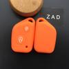 ZAD Silicone rubber Key FOB Case Cover set holder For Peugeot 106 205 206 306 405 406 2button  key cover