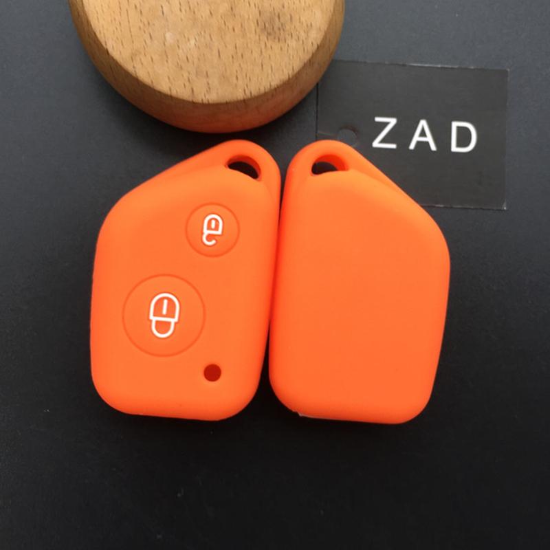 ZAD Silicone rubber Key FOB Case Cover set holder For Peugeot 106 205 206 306 405 406 2button  key cover