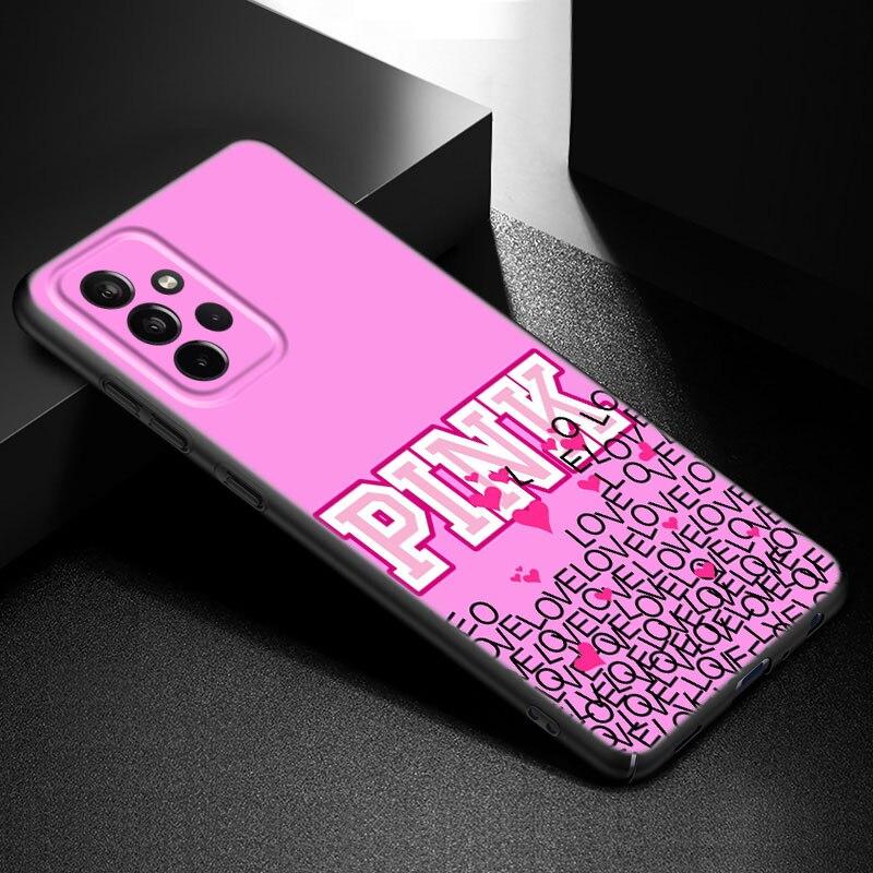 Fashion Pink Love Phone Case For Samsung Galaxy A21 A30 A50 A52 S A13 A22 A32 A33 A53 A73 5G A11 A12 A31 A51 A70 A71 A72 Cover