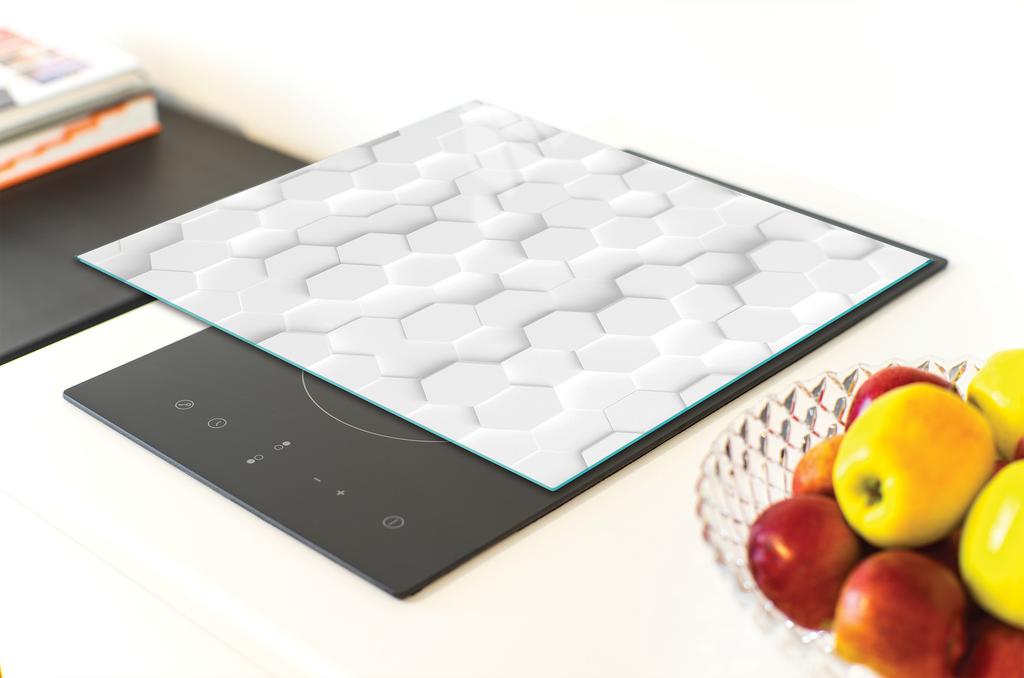 TABLA DE CORTAR DE CRISTAL 40x30 BLANCA