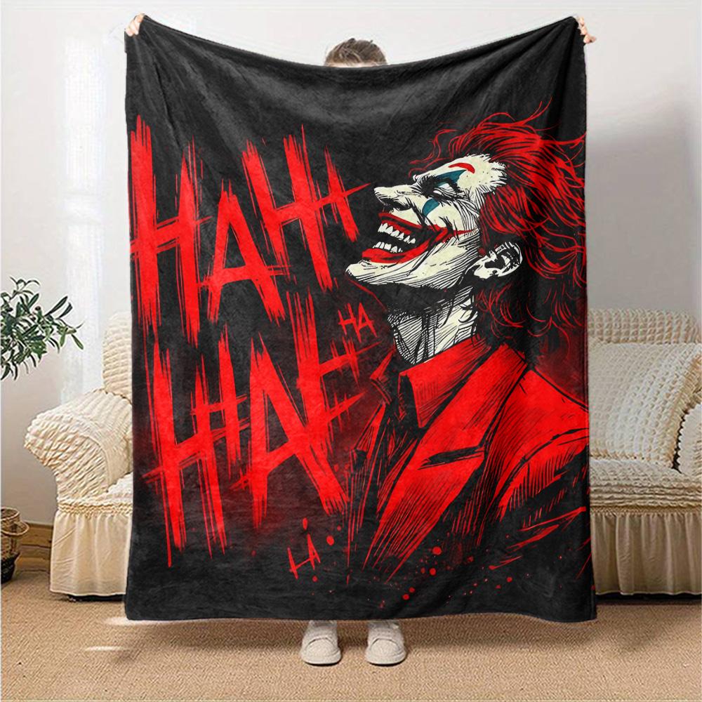 Joker'S Flannel Blanket Super Soft Warm Cozy Blanket For Sofa Bed Office Travel Allseason Home Decor Gift
